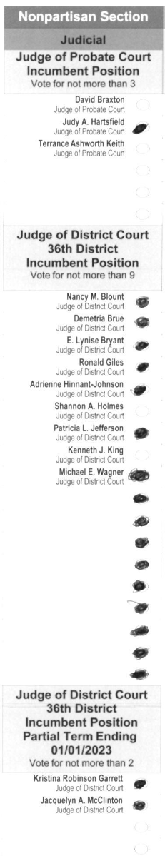 Primary-style BMD ballot example 1